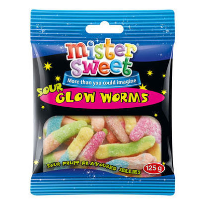 Picture of MISTER SWEET SOUR GLOW WORMS 125G