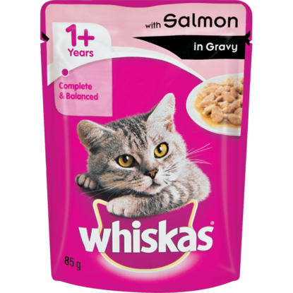 Picture of WHISKAS POUCH - SALMON & GRAVY  85G